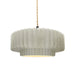 Justice Designs - CER-6553-CRK-MBLK-BEIG-TWST - One Light Pendant - Radiance - White Crackle