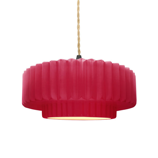 Radiance One Light Pendant Cerise