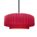 Justice Designs - CER-6553-CRSE-MBLK-RIGID - One Light Pendant - Radiance - Cerise