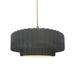 Justice Designs - CER-6553-GRY-BRSS-BEIG-TWST - One Light Pendant - Radiance - Gloss Grey