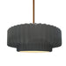 Justice Designs - CER-6553-GRY-BRSS-RIGID - One Light Pendant - Radiance - Gloss Grey
