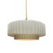 Justice Designs - CER-6553-MTGD-BRSS-BEIG-TWST - One Light Pendant - Radiance - Matte White w/ Champagne Gold