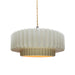 Justice Designs - CER-6553-MTGD-NCKL-BEIG-TWST - One Light Pendant - Radiance - Matte White w/ Champagne Gold