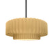 Justice Designs - CER-6553-MYLW-MBLK-RIGID - One Light Pendant - Radiance - Muted Yellow