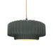 Justice Designs - CER-6553-PWGN-MBLK-BEIG-TWST - One Light Pendant - Radiance - Pewter Green