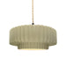 Justice Designs - CER-6553-VAN-MBLK-BEIG-TWST - One Light Pendant - Radiance - Vanilla (Gloss)