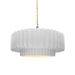 Justice Designs - CER-6553-WHT-NCKL-BEIG-TWST - One Light Pendant - Radiance - Gloss White