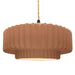 Justice Designs - CER-6555-ADOB-MBLK-BEIG-TWST - One Light Pendant - Radiance - Adobe