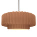 Justice Designs - CER-6555-ADOB-NCKL-RIGID - One Light Pendant - Radiance - Adobe