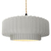 Justice Designs - CER-6555-BIS-MBLK-BEIG-TWST - One Light Pendant - Radiance - Bisque