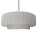 Justice Designs - CER-6555-BIS-NCKL-RIGID - One Light Pendant - Radiance - Bisque