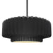Justice Designs - CER-6555-BKMT-MBLK-RIGID - One Light Pendant - Radiance - Gloss Black w/ Matte White