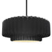 Justice Designs - CER-6555-BLK-MBLK-RIGID - One Light Pendant - Radiance - Gloss Black