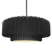 Justice Designs - CER-6555-BLK-NCKL-RIGID - One Light Pendant - Radiance - Gloss Black