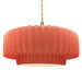 Justice Designs - CER-6555-BSH-BRSS-BEIG-TWST - One Light Pendant - Radiance - Gloss Blush