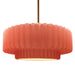 Justice Designs - CER-6555-BSH-BRSS-RIGID - One Light Pendant - Radiance - Gloss Blush