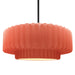 Justice Designs - CER-6555-BSH-MBLK-RIGID - One Light Pendant - Radiance - Gloss Blush