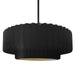 Justice Designs - CER-6555-CBGD-MBLK-RIGID - One Light Pendant - Radiance - Carbon Matte Black w/ Champagne Gold