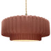 Justice Designs - CER-6555-CLAY-BRSS-BEIG-TWST - One Light Pendant - Radiance - Canyon Clay