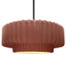 Justice Designs - CER-6555-CLAY-MBLK-RIGID - One Light Pendant - Radiance - Canyon Clay