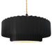 Justice Designs - CER-6555-CRB-MBLK-BEIG-TWST - One Light Pendant - Radiance - Carbon - Matte Black