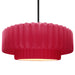 Justice Designs - CER-6555-CRSE-MBLK-RIGID - One Light Pendant - Radiance - Cerise