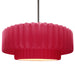 Justice Designs - CER-6555-CRSE-NCKL-RIGID - One Light Pendant - Radiance - Cerise