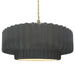 Justice Designs - CER-6555-GRY-BRSS-BEIG-TWST - One Light Pendant - Radiance - Gloss Grey