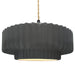 Justice Designs - CER-6555-GRY-MBLK-BEIG-TWST - One Light Pendant - Radiance - Gloss Grey