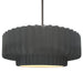 Justice Designs - CER-6555-GRY-NCKL-RIGID - One Light Pendant - Radiance - Gloss Grey