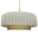 Justice Designs - CER-6555-MAT-BRSS-BEIG-TWST - One Light Pendant - Radiance - Matte White