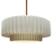 Justice Designs - CER-6555-MAT-BRSS-RIGID - One Light Pendant - Radiance - Matte White