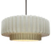 Justice Designs - CER-6555-MAT-NCKL-RIGID - One Light Pendant - Radiance - Matte White