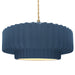 Justice Designs - CER-6555-MDMT-BRSS-BEIG-TWST - One Light Pendant - Radiance - Midnight Sky w/ Matte White