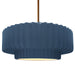 Justice Designs - CER-6555-MDMT-BRSS-RIGID - One Light Pendant - Radiance - Midnight Sky w/ Matte White