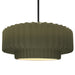 Justice Designs - CER-6555-MGRN-MBLK-RIGID - One Light Pendant - Radiance - Matte Green