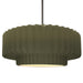 Justice Designs - CER-6555-MGRN-NCKL-RIGID - One Light Pendant - Radiance - Matte Green