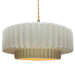 Justice Designs - CER-6555-MTGD-BRSS-BEIG-TWST - One Light Pendant - Radiance - Matte White w/ Champagne Gold