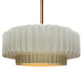 Justice Designs - CER-6555-MTGD-BRSS-RIGID - One Light Pendant - Radiance - Matte White w/ Champagne Gold