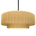 Justice Designs - CER-6555-MYLW-MBLK-RIGID - One Light Pendant - Radiance - Muted Yellow