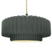 Justice Designs - CER-6555-PWGN-MBLK-BEIG-TWST - One Light Pendant - Radiance - Pewter Green