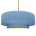 Justice Designs - CER-6555-SKBL-BRSS-BEIG-TWST - One Light Pendant - Radiance - Sky Blue