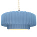 Justice Designs - CER-6555-SKBL-NCKL-BEIG-TWST - One Light Pendant - Radiance - Sky Blue