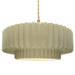 Justice Designs - CER-6555-VAN-BRSS-BEIG-TWST - One Light Pendant - Radiance - Vanilla (Gloss)