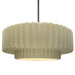 Justice Designs - CER-6555-VAN-NCKL-RIGID - One Light Pendant - Radiance - Vanilla (Gloss)