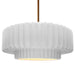 Justice Designs - CER-6555-WHT-BRSS-RIGID - One Light Pendant - Radiance - Gloss White