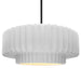 Justice Designs - CER-6555-WHT-MBLK-RIGID - One Light Pendant - Radiance - Gloss White