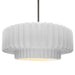 Justice Designs - CER-6555-WHT-NCKL-RIGID - One Light Pendant - Radiance - Gloss White