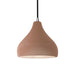 Justice Designs - CER-6560-ADOB-NCKL-BKCD - One Light Pendant - Radiance - Adobe