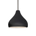 Justice Designs - CER-6560-BKMT-NCKL-RIGID - One Light Pendant - Radiance - Gloss Black w/ Matte White